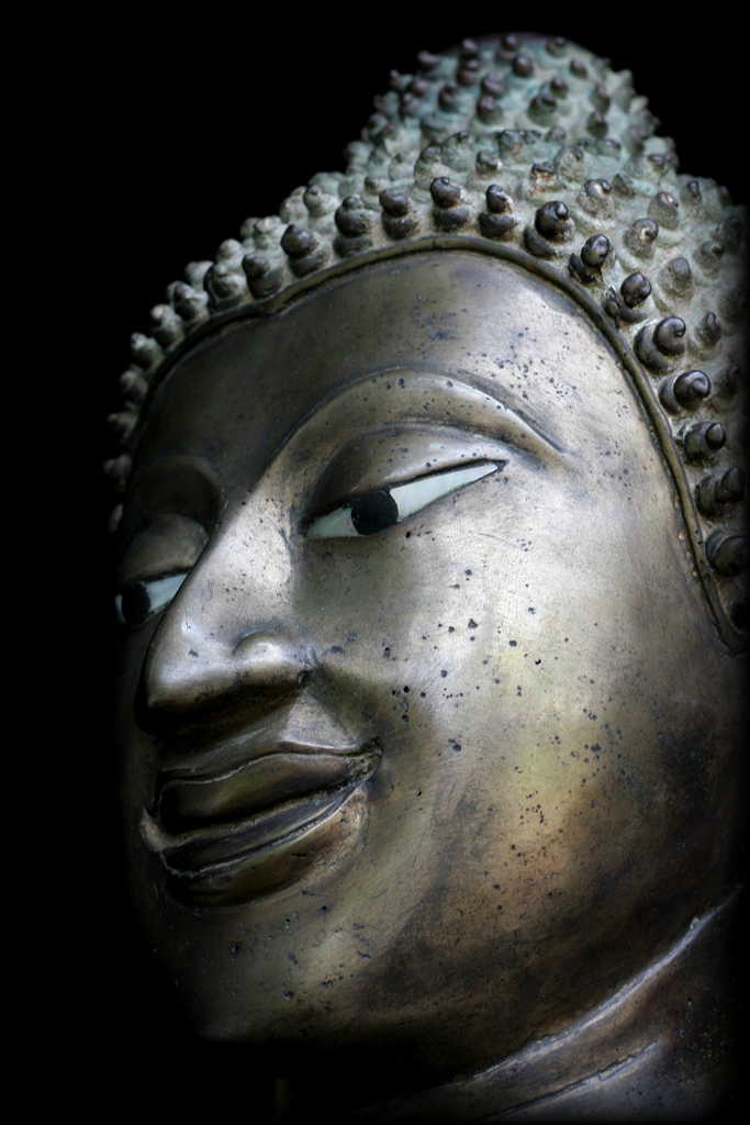 Extremely Rare 17C Sitting Bronze Laos Buddha #CH2